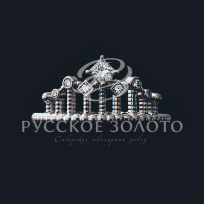 Кольцо из белого золота с бриллиантами